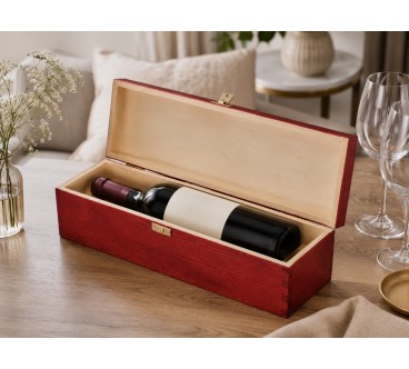Mahogany Pine Wine Bottle Gift Box