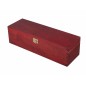 Mahogany Pine Wood Wine Bottle Gift Box with Metal Clip