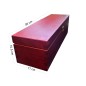 Mahogany Pine Wood Wine Bottle Gift Box with Metal Clip