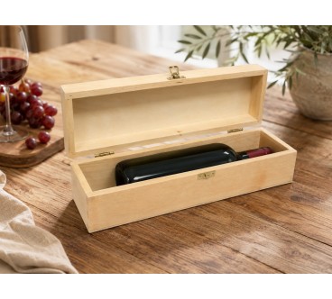 Pine Wood Wine Bottle Gift Box