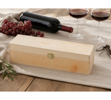 Pine Wood Wine Bottle Gift Box