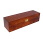 Wooden Wine Bottle Gift Box Pine Wood Lacquered Storage Case With Metal Clip