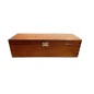 Wooden Wine Bottle Gift Box Pine Wood Lacquered Storage Case With Metal Clip
