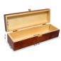 Wooden Wine Bottle Gift Box Pine Wood Lacquered Storage Case With Metal Clip