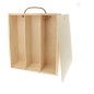 Wooden World Triple Pine Wood Wine Bottle Gift Box with Sliding Lid 36 cm