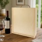 Wooden World Triple Pine Wood Wine Bottle Gift Box with Sliding Lid 36 cm