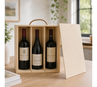 Triple Pine Wine Gift Box 36 cm