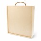 Wooden World Triple Pine Wood Wine Bottle Gift Box with Sliding Lid 36 cm
