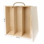 Wooden World Triple Pine Wood Wine Bottle Gift Box with Sliding Lid 36 cm