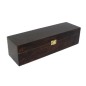 Wooden World Pine Wood Wine Bottle Gift Box Dark Brown Varnished Storage Case with Metal Clasp Wooden World Pine Wood Wine Bottle Gift Box Dark Brown Varnished Storage Case with Metal Clasp