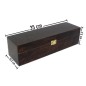 Wooden World Pine Wood Wine Bottle Gift Box Dark Brown Varnished Storage Case with Metal Clasp Wooden World Pine Wood Wine Bottle Gift Box Dark Brown Varnished Storage Case with Metal Clasp