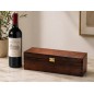 Wooden World Pine Wood Wine Bottle Gift Box Dark Brown Varnished Storage Case with Metal Clasp Wooden World Pine Wood Wine Bottle Gift Box Dark Brown Varnished Storage Case with Metal Clasp