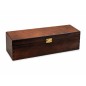 Wooden World Pine Wood Wine Bottle Gift Box Dark Brown Varnished Storage Case with Metal Clasp Wooden World Pine Wood Wine Bottle Gift Box Dark Brown Varnished Storage Case with Metal Clasp
