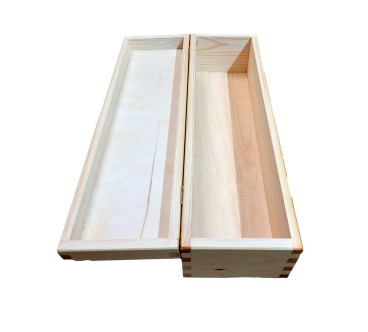 Pine Wood Wine Bottle Gift Box with Metal Clip