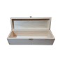 Wooden World Pine Wood Wine Bottle Gift Box Raw Wooden Storage Case with Metal Clip