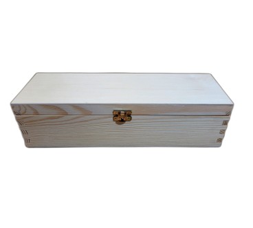 Pine Wood Wine Bottle Gift Box with Metal Clip