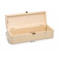 Wooden World Pine Wood Wine Bottle Gift Box Raw Wooden Storage Case with Metal Clip