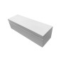 White Wooden Wine Bottle Gift Box Pine Storage Case with Metal Clip