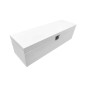 White Wooden Wine Bottle Gift Box Pine Storage Case with Metal Clip