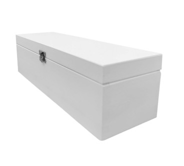 White Wooden Wine Bottle Gift Box