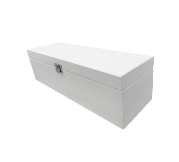 White Wooden Wine Bottle Gift Box