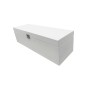 White Wooden Wine Bottle Gift Box Pine Storage Case with Metal Clip