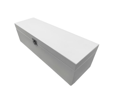 White Wooden Wine Bottle Gift Box