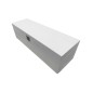 White Wooden Wine Bottle Gift Box Pine Storage Case with Metal Clip