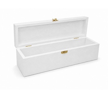 White Wooden Wine Bottle Gift Box