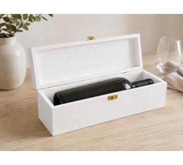 White Wooden Wine Bottle Gift Box