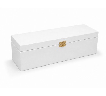 White Wooden Wine Bottle Gift Box