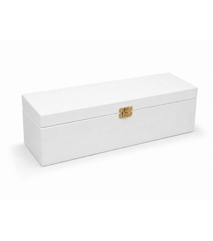 White Wooden Wine Bottle Gift Box