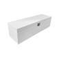 White Wooden Wine Bottle Gift Box Pine Storage Case with Metal Clip