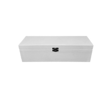 White Wooden Wine Bottle Gift Box