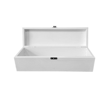 White Wooden Wine Bottle Gift Box