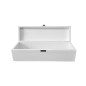 White Wooden Wine Bottle Gift Box Pine Storage Case with Metal Clip