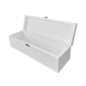White Wooden Wine Bottle Gift Box Pine Storage Case with Metal Clip