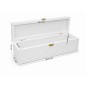 White Wooden Wine Bottle Gift Box Pine Storage Case with Metal Clip