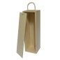 Pine Wood Wine Bottle Box with Rope Handle Decoupage Ready