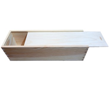Raw Wooden Wine Box for Decoupage with Rope Handle