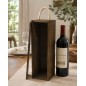 Wooden World Brown Pine Wine Bottle Gift Box with Rope Handle and Latch Wooden World Brown Pine Wine Bottle Gift Box with Rope Handle and Latch