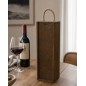 Wooden World Brown Pine Wine Bottle Gift Box with Rope Handle and Latch Wooden World Brown Pine Wine Bottle Gift Box with Rope Handle and Latch