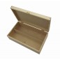 Wooden World Double Wine Bottle Gift Box Unpainted Pine Wood Case with Metal Clip