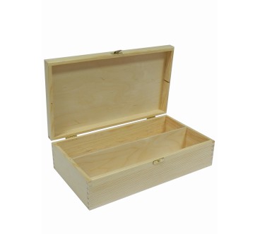 Double Wine Bottle Gift Box Unpainted Pine Wood Case