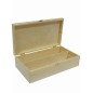 Wooden World Double Wine Bottle Gift Box Unpainted Pine Wood Case with Metal Clip