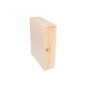 Wooden World Double Wine Bottle Gift Box Unpainted Pine Wood Case with Metal Clip