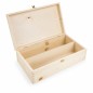 Wooden World Double Wine Bottle Gift Box Unpainted Pine Wood Case with Metal Clip