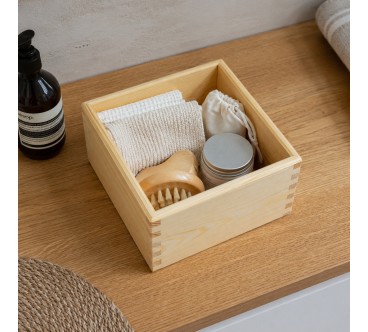 Pine Wood Storage Box Unpainted Craft Keepsake Box