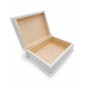 Wooden World White Wooden Book Box Pine Bible Keepsake Gift Case