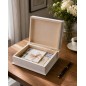 Wooden World White Wooden Book Box Pine Bible Keepsake Gift Case